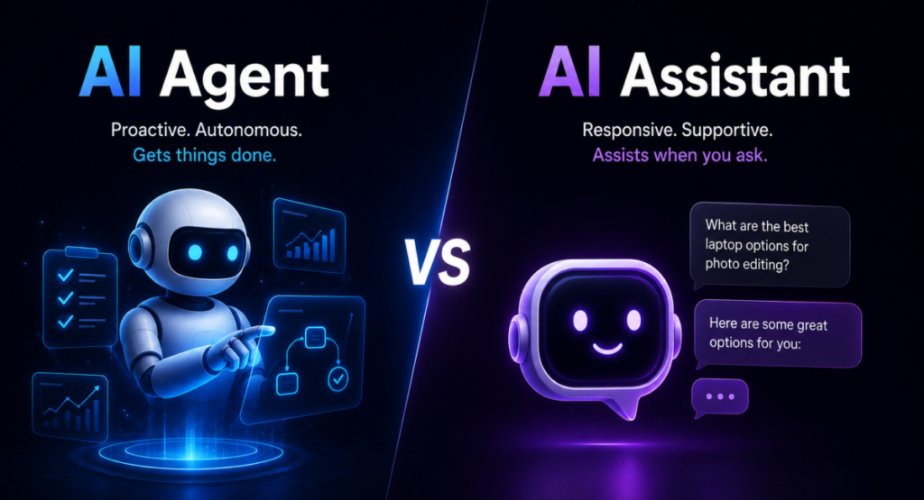 AI Agent vs AI Assistant: What’s the Difference? AI Agent vs AI Assistant