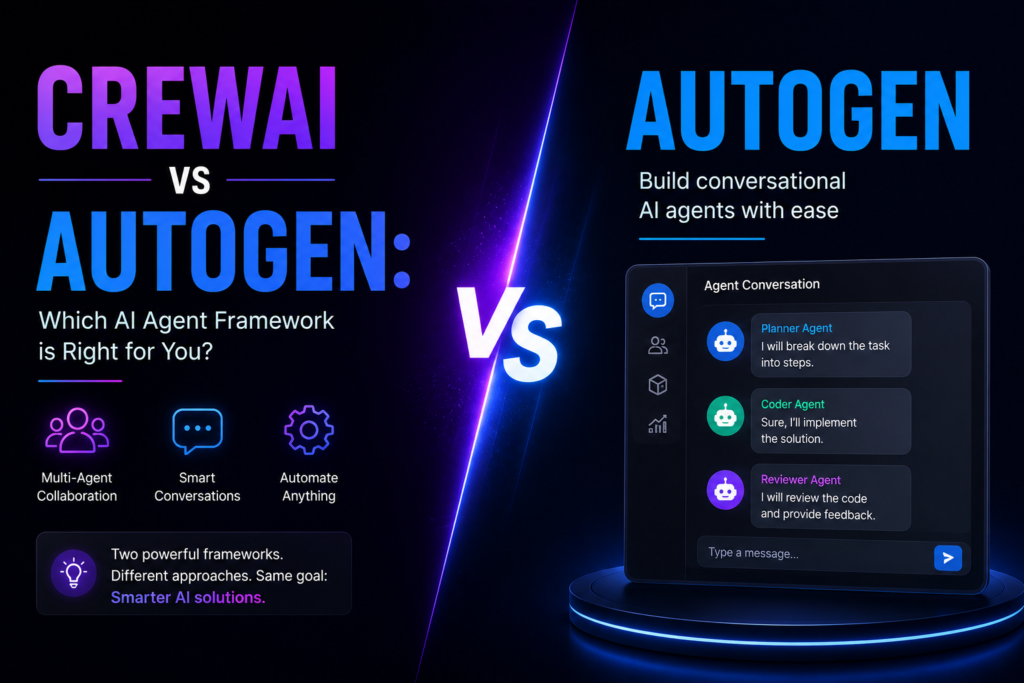 CrewAI vs AutoGen: Which Multi-Agent Framework Wins? CrewAI vs AutoGen